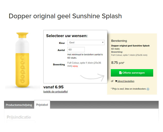 Relatiegeschenken opdruk-berekening Relatiegeschenken opdruk-berekening